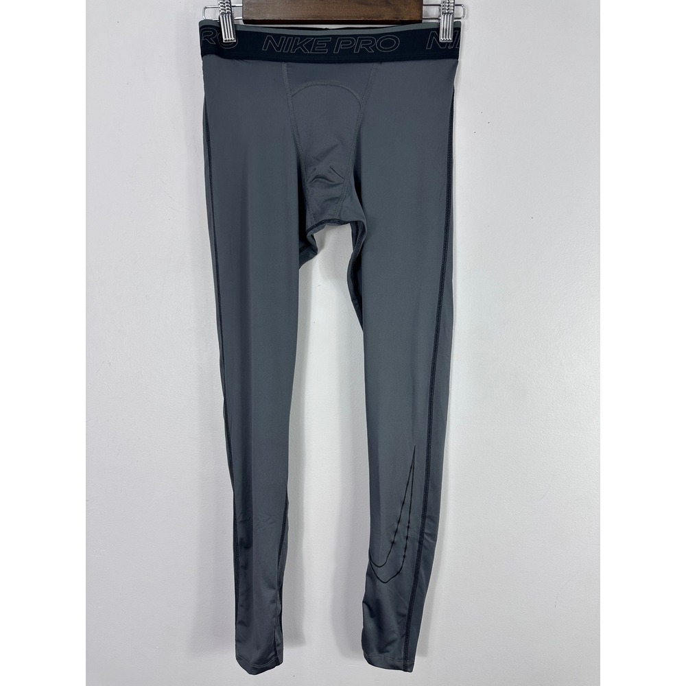 Nike Pro Dri-FIT Leggings Men Medium Gray Compression Tights Training Base Layer